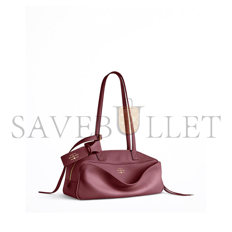 Ba1en*iaga small leather carrie bowling top-handle bag 8329202 (31*12*12cm)